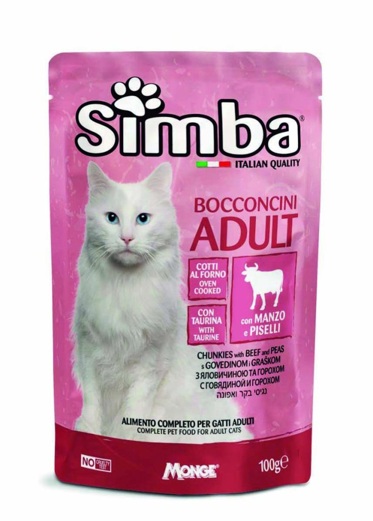 HRANA ZA MACKE SIMBA PRELIV JUNETINA/GRASAK-100 GR