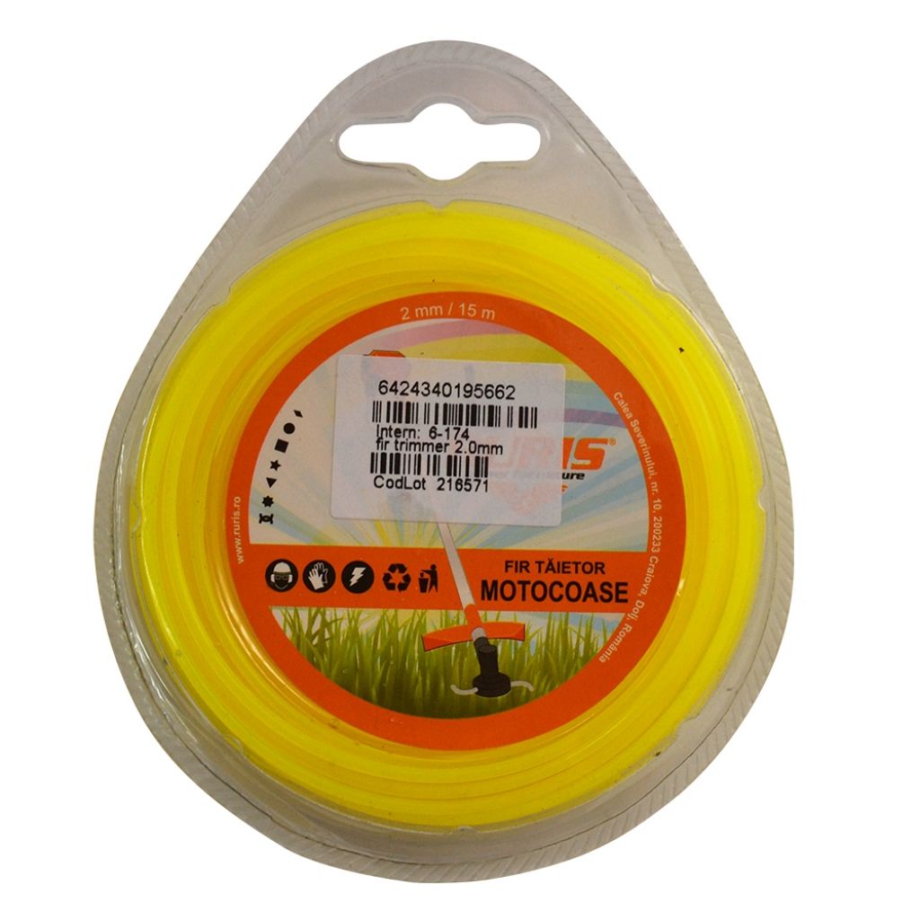 NAJLON ZA TRIMER OKRUGLI RURIS 2.0MM X 15M
