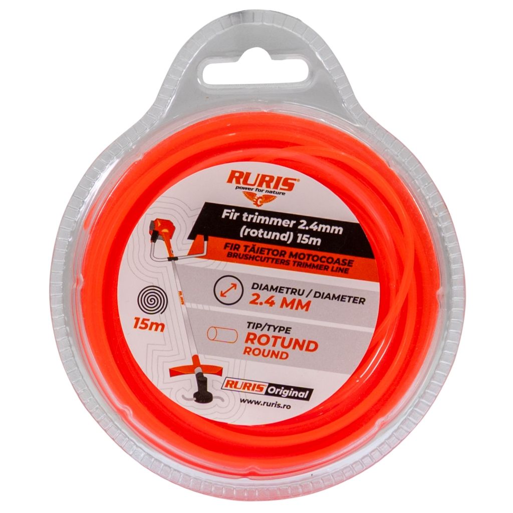 NAJLON ZA TRIMER OKRUGLI RURIS 2.4MM X 15M
