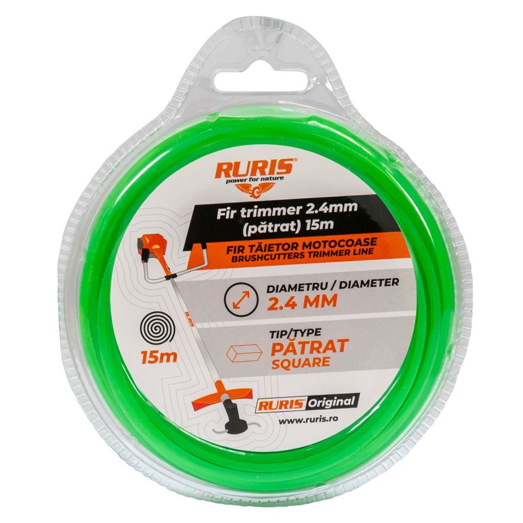 NAJLON ZA TRIMER KOCKA RURIS 2.4MM X 15M