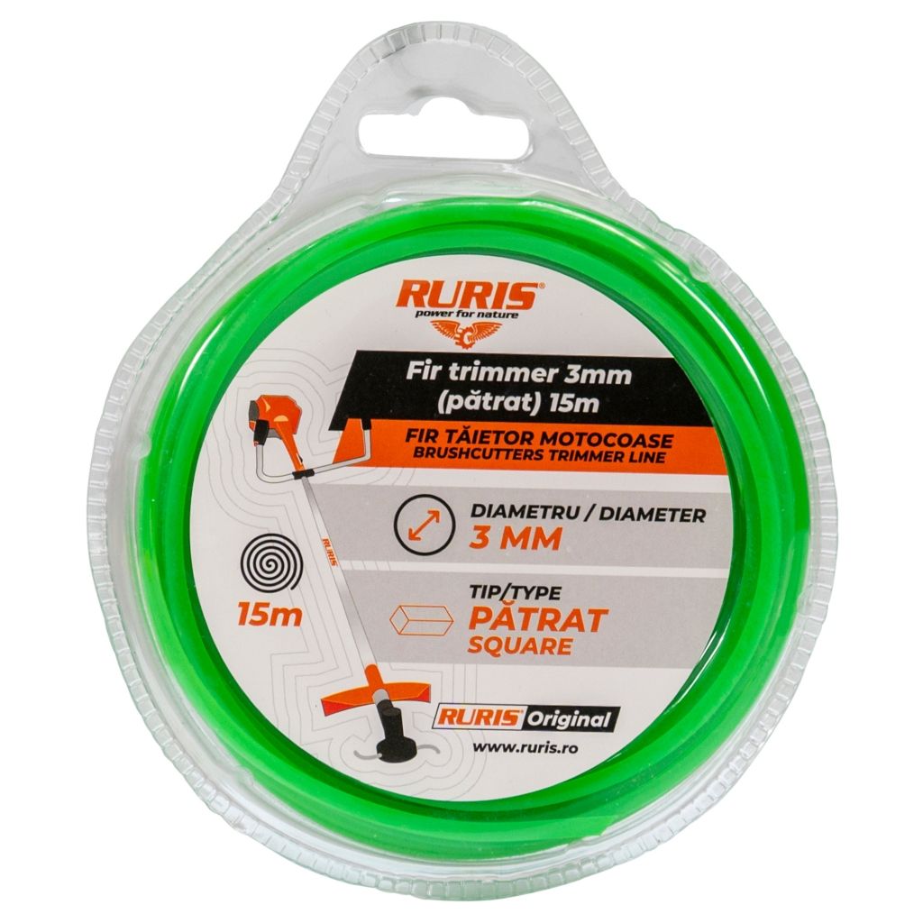 NAJLON ZA TRIMER KOCKA RURIS 3.0MM X 15M