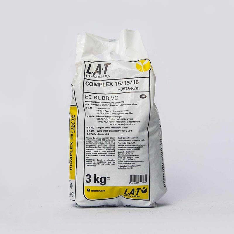 DJUBRIVO LAT NITROGEN NPK 15-15-15-3 KG