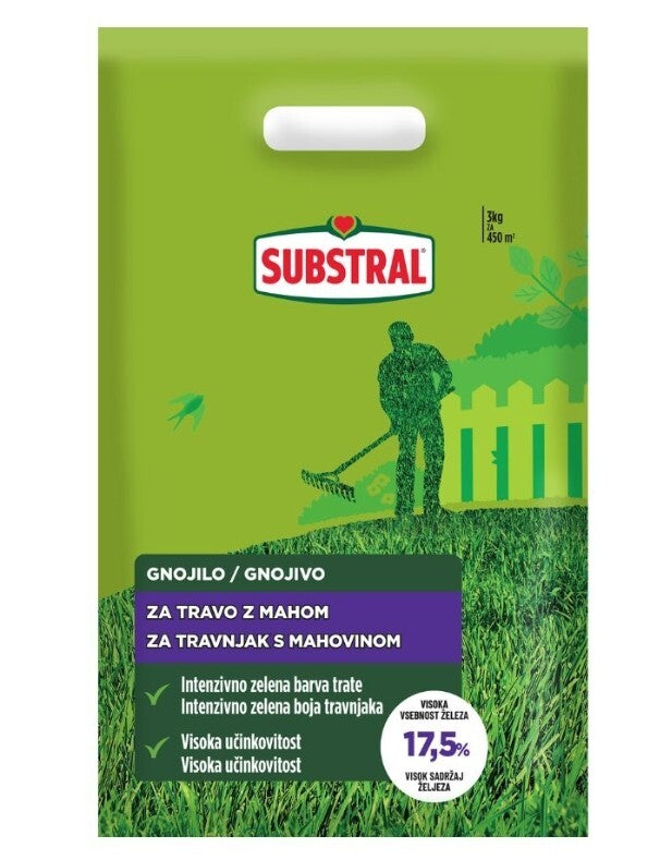 DJUBRIVO SUBSTRAL ZA TRAVU BEZ MAHOVINE 17.5% ZELJEZA 3KG
