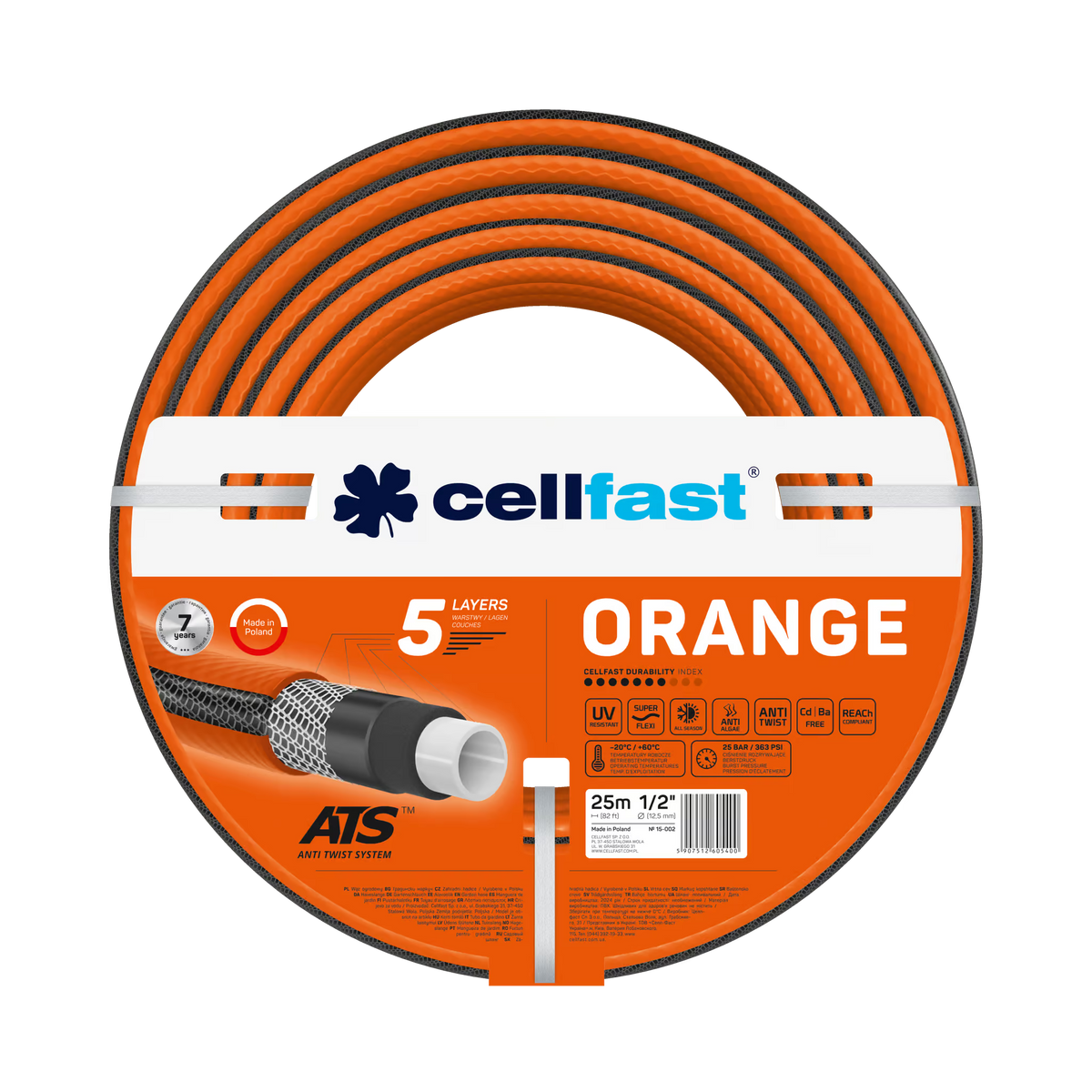 CRIJEVO BASTENSKO CELLFAST ORANGE 1/2" - 25 M