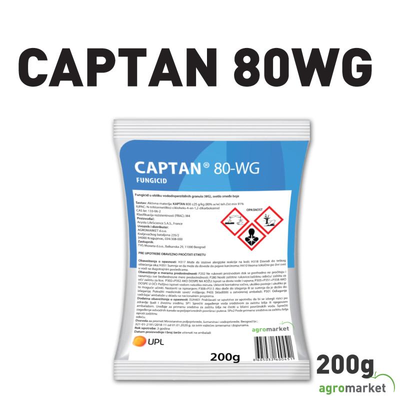 FUNGICID CAPTAN 80WG 200 GR