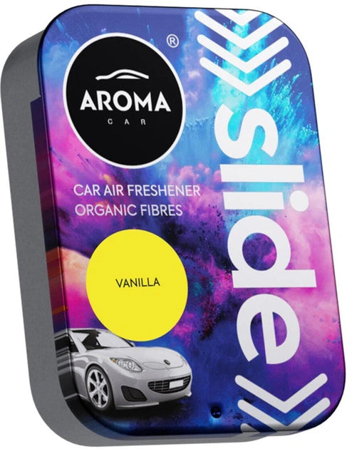 AROMA CAR ORGANIC SLIDE DIS+PET HOOK VANILA 30GR