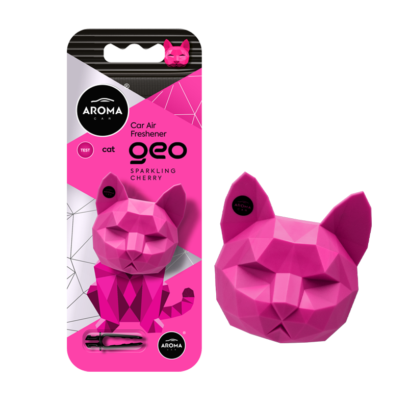 AROMA CAR POLYMER GEO CAT SPARKLING CHERRY
